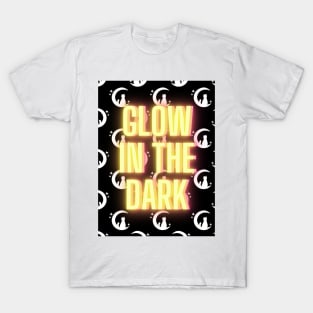 Glow in the dark moon cat T-Shirt